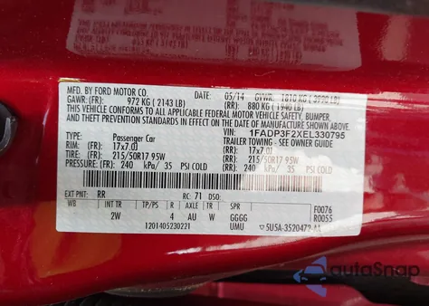 2014 Ford Focus Se из США, поврежденный, VIN 1FADP3F2XEL330795